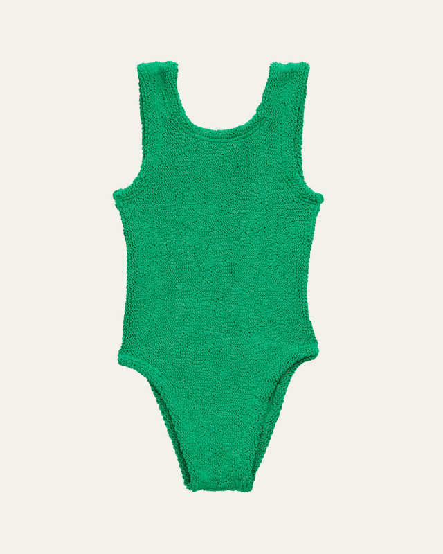 Girl's One Size One-Piece Textured Swimsuit